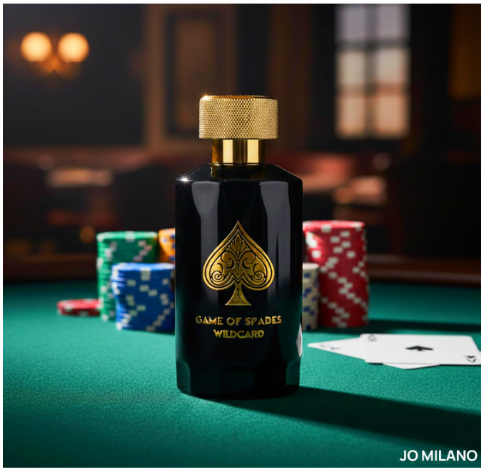 Jo Milano Game of Spades Wildcard Parfum Spray | 3.4 oz (100ml) | Vanilla, Apple, Tonka, Oud Wood, Bergamot Scent | Long Lasting Fragrance for Men