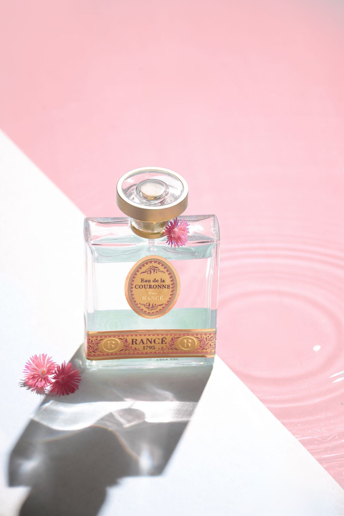 Blush Muse Tender Petal - pink floral perfume bottle