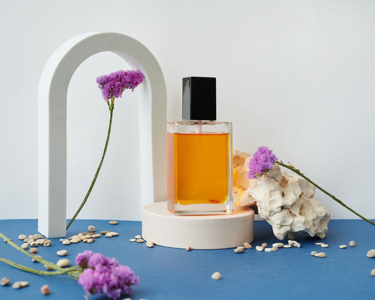 Blush Muse Velvet Iris - purple floral perfume bottle