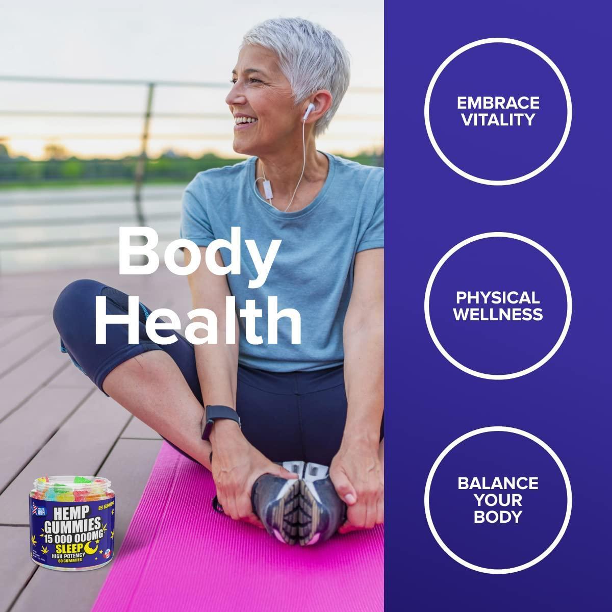 Gummies for Restful Nights Soothes Soreness and Discomfort in The Body 60 Count